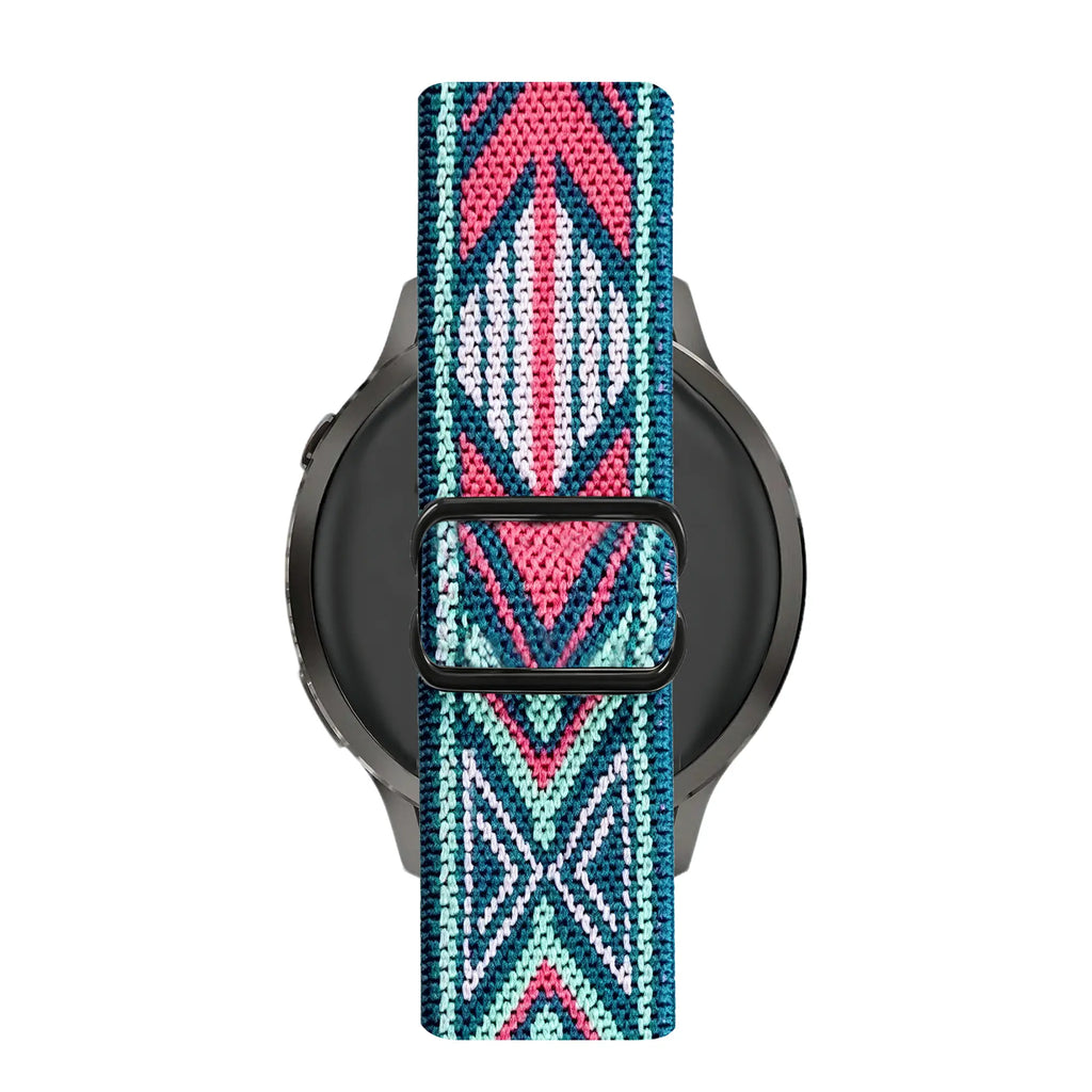 Elastische nylon horlogebandje - 20mm - Blauw mix