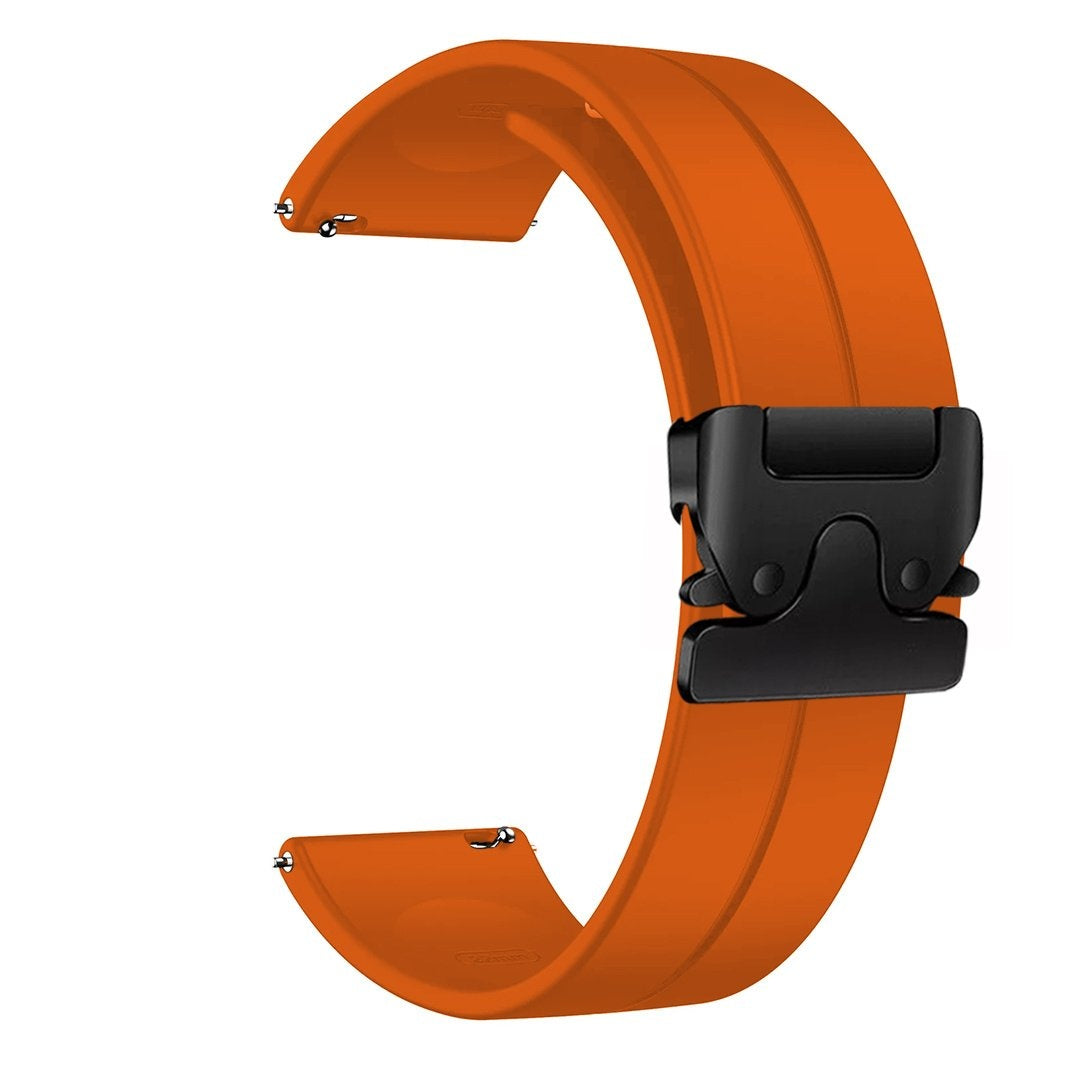 Siliconen P-Buckle horlogebandje - 20mm - Oranje