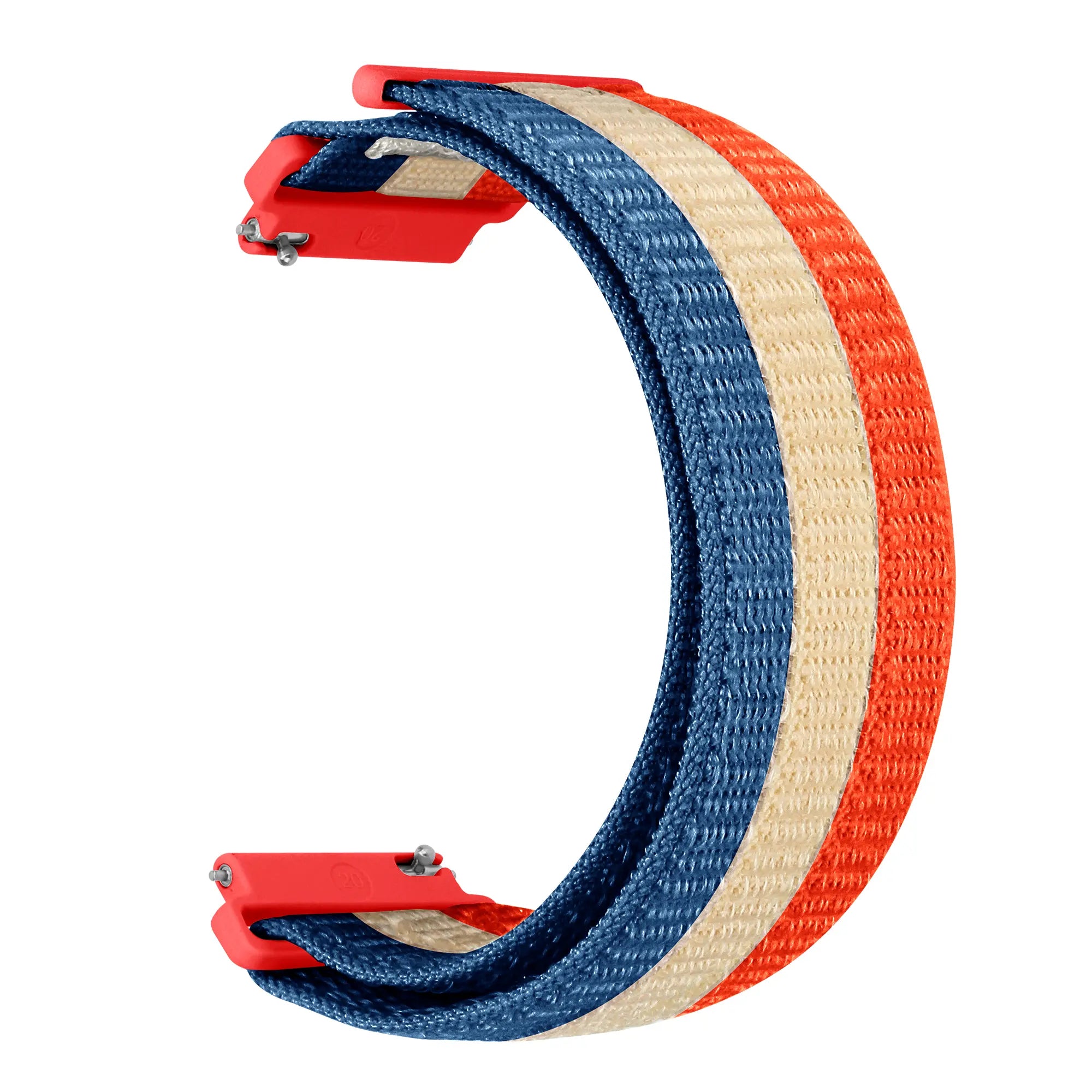 Triple nylon horlogebandje - 20mm - Regenboog