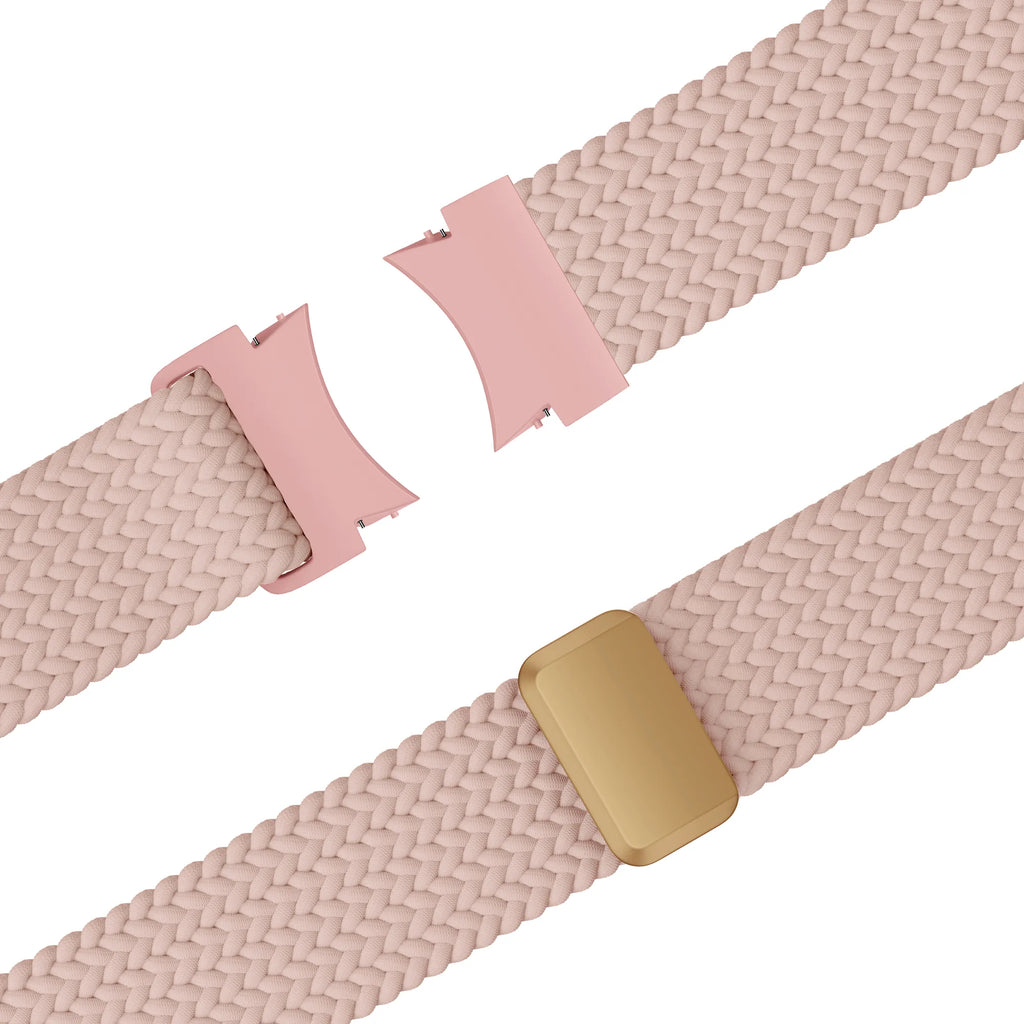 Gevlochten Easy Fit horlogebandje - 20mm - Roze
