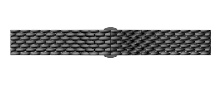 Stalen draak horlogebandje - 20mm - Zwart