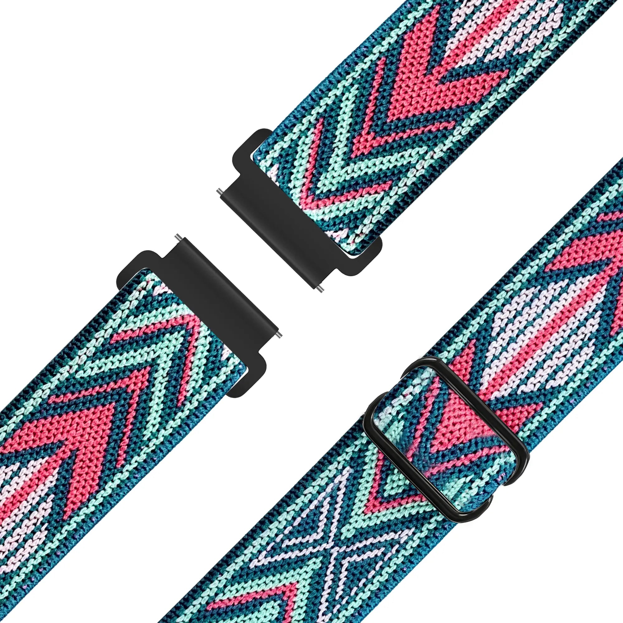 Elastische nylon horlogebandje - 20mm - Blauw mix