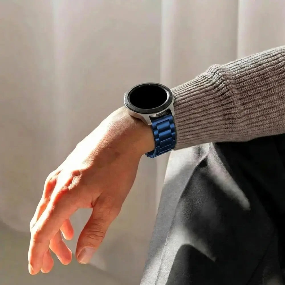 Stalen horlogebandje - 20mm - Blauw