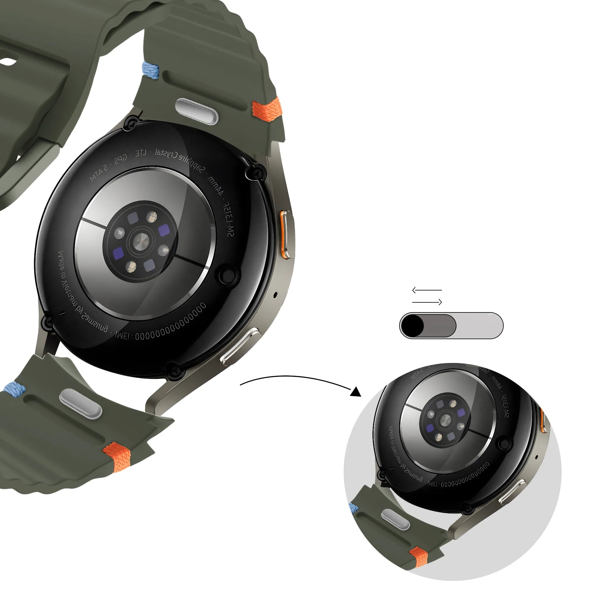 Wave Easy Fit horlogebandje - 20mm - Groen