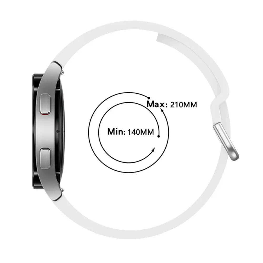 Siliconen Gesp horlogebandje - 20mm - Wit