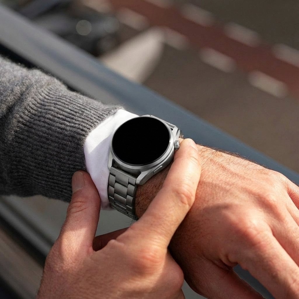 One Push Titanium horlogebandje - 22mm - Grafiet