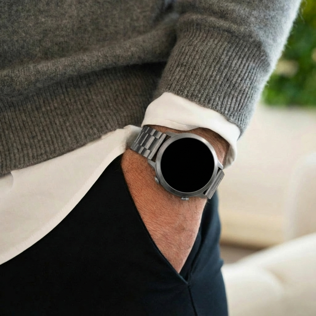 One Push Titanium horlogebandje - 22mm - Grafiet