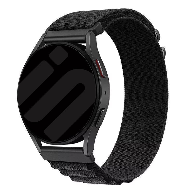 Alpine horlogebandje - 22mm - Zwart