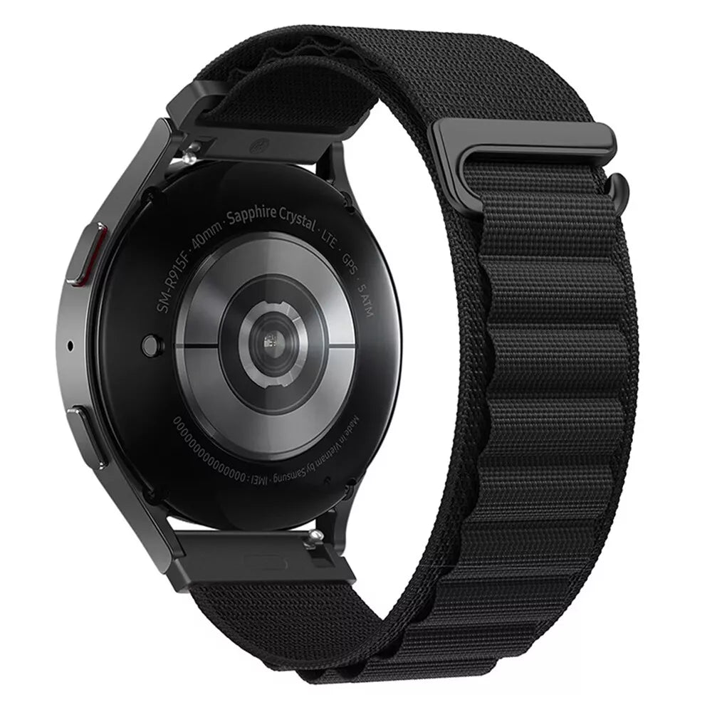 Alpine horlogebandje - 22mm - Zwart