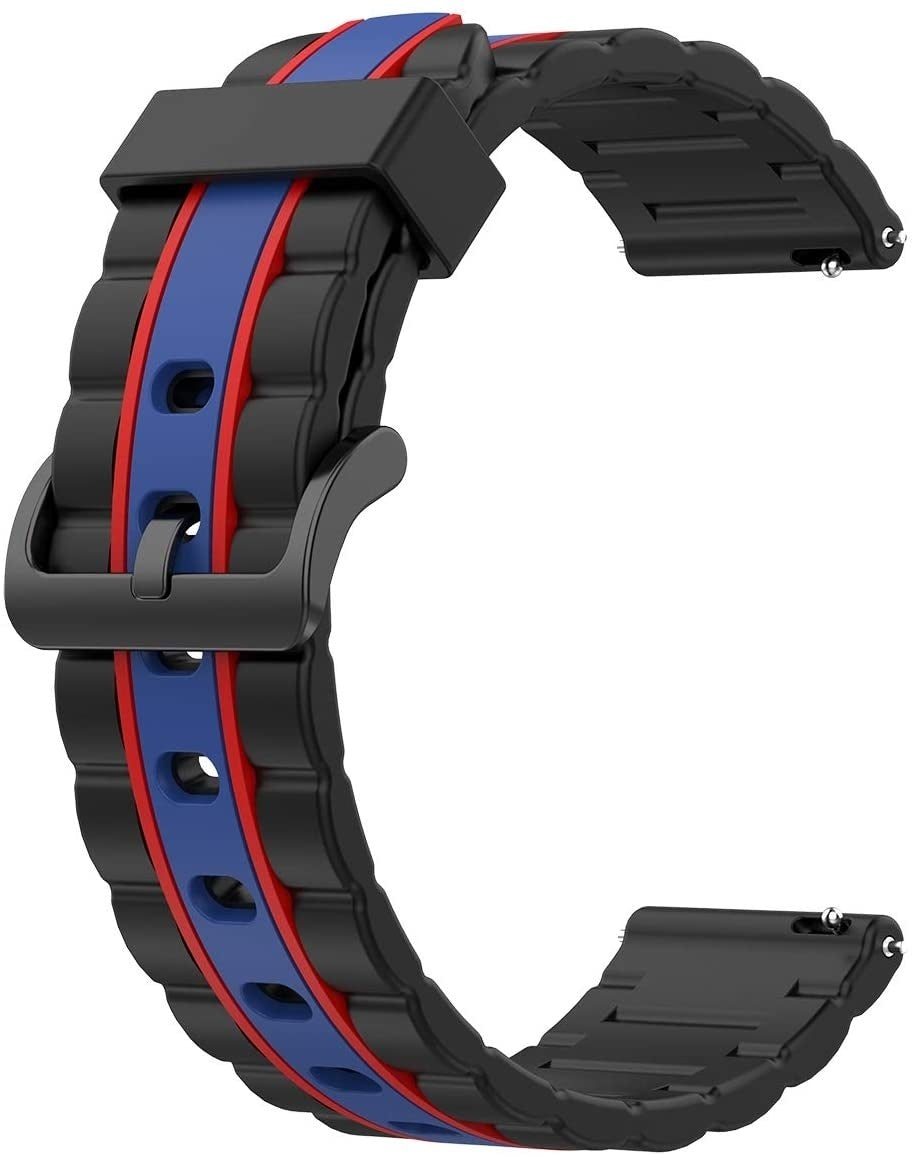 Special Edition horlogebandje - 20mm - Zwart/blauw