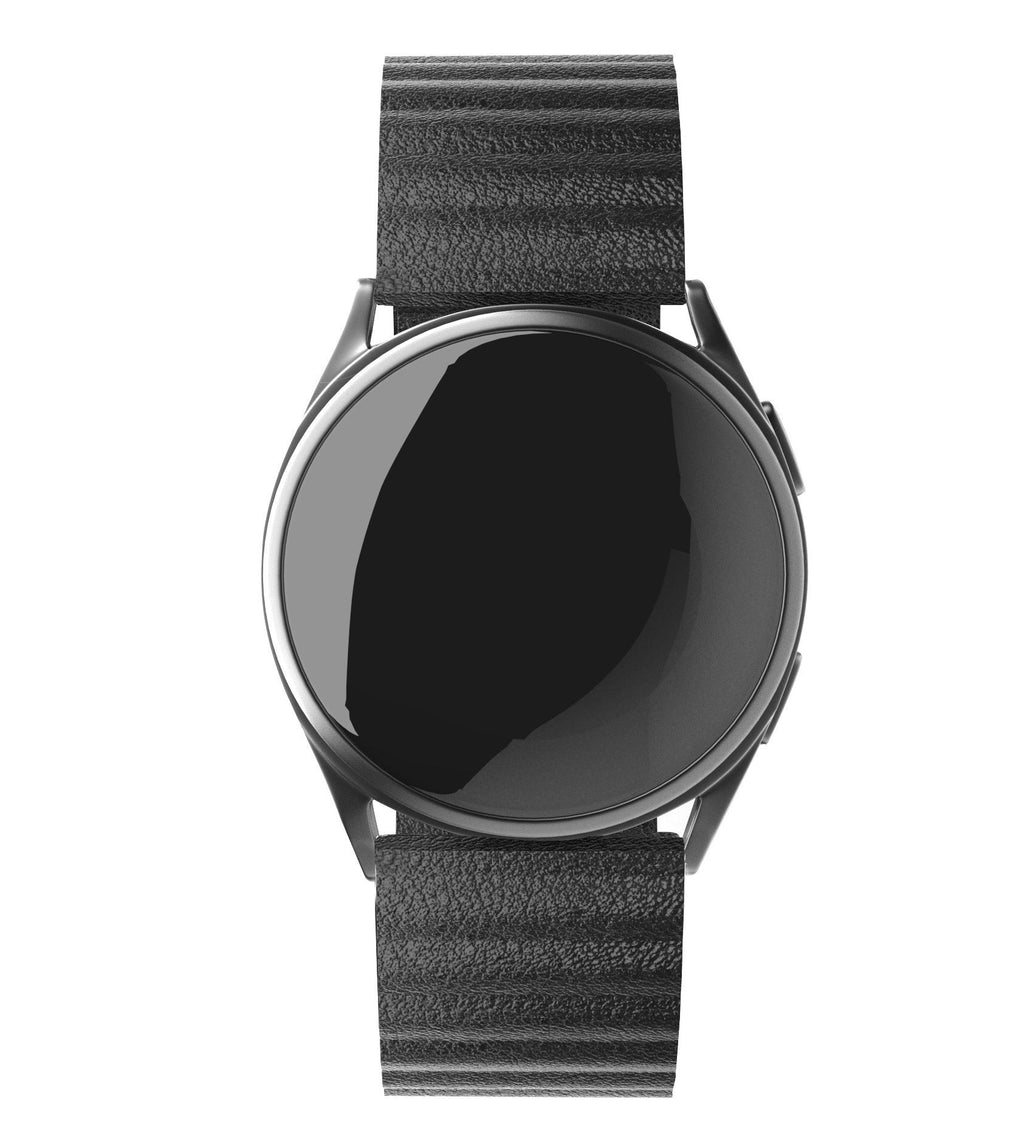 Leren Loop horlogebandje - 20mm - Zwart