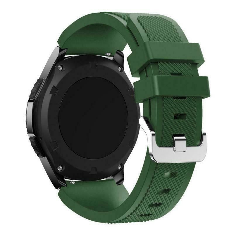 Siliconen horlogebandje - 20mm - Legergroen