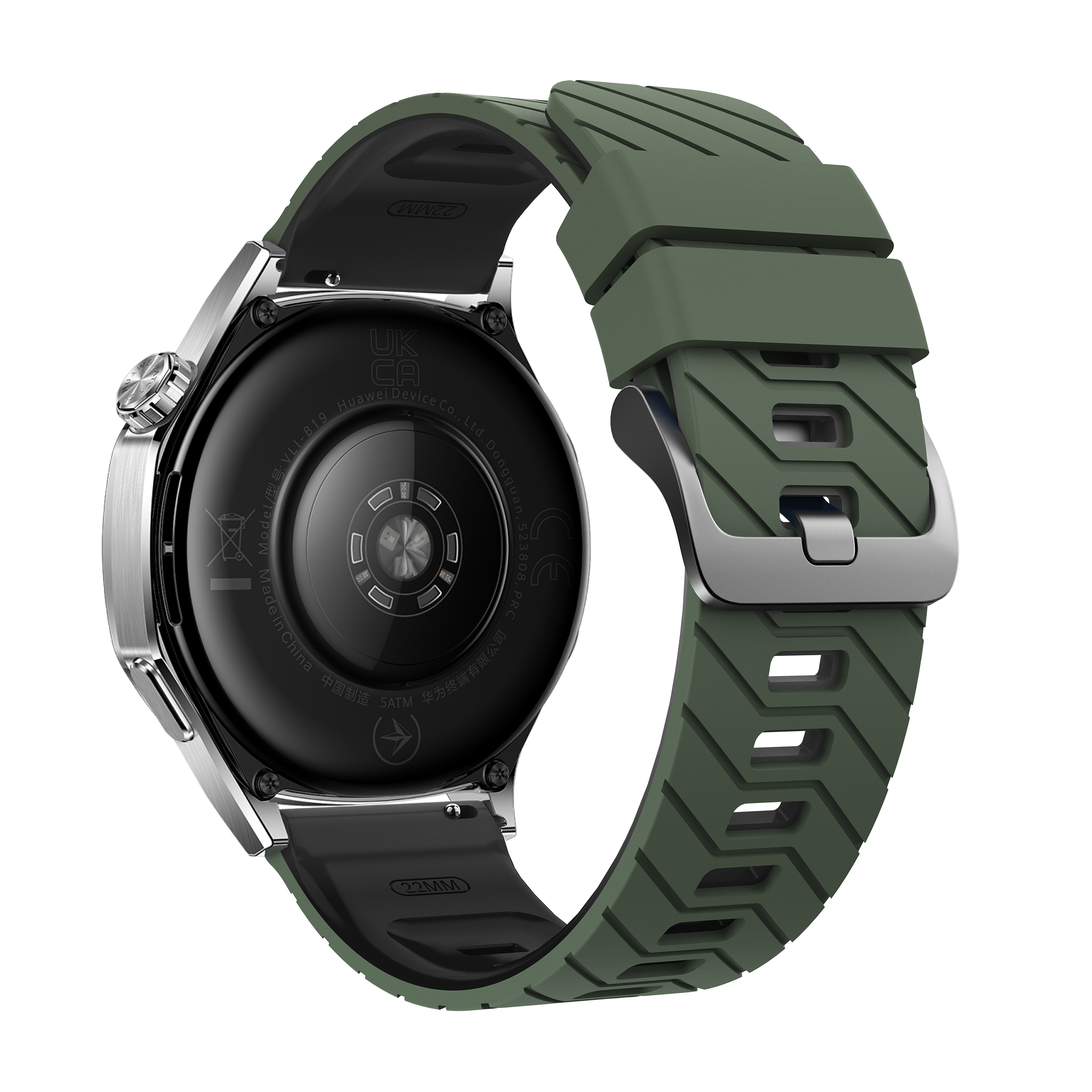 Twill Sport horlogebandje - 22mm - Groen/zwart