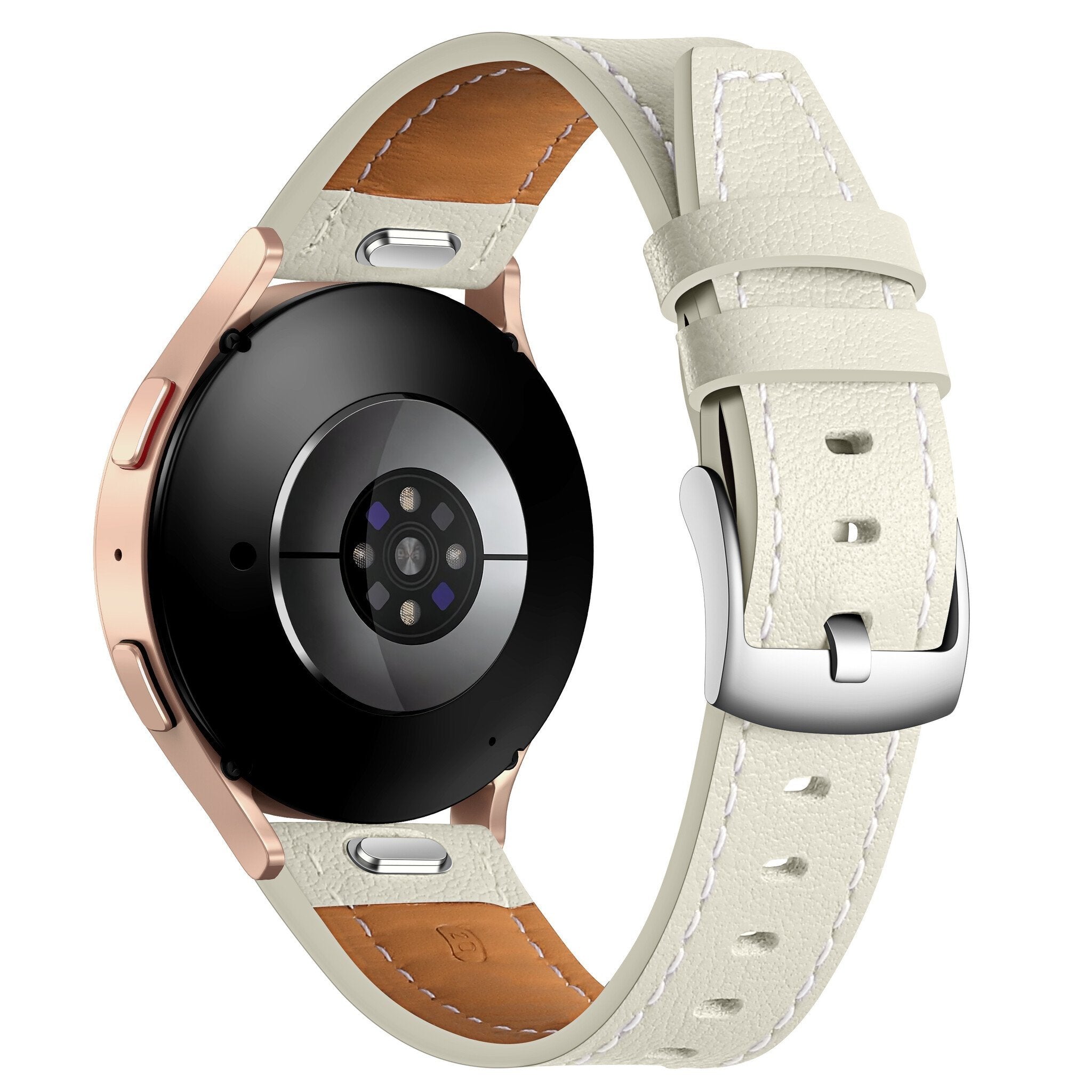 One Push Leren horlogebandje - 20mm - Beige