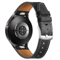 One Push Leren horlogebandje - 20mm - Zwart