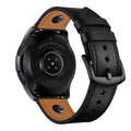 Geschroefde Leren horlogebandje - 20mm - Zwart