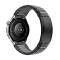 One Push Stalen Hybrid horlogebandje - 22mm - Zwart/grijs