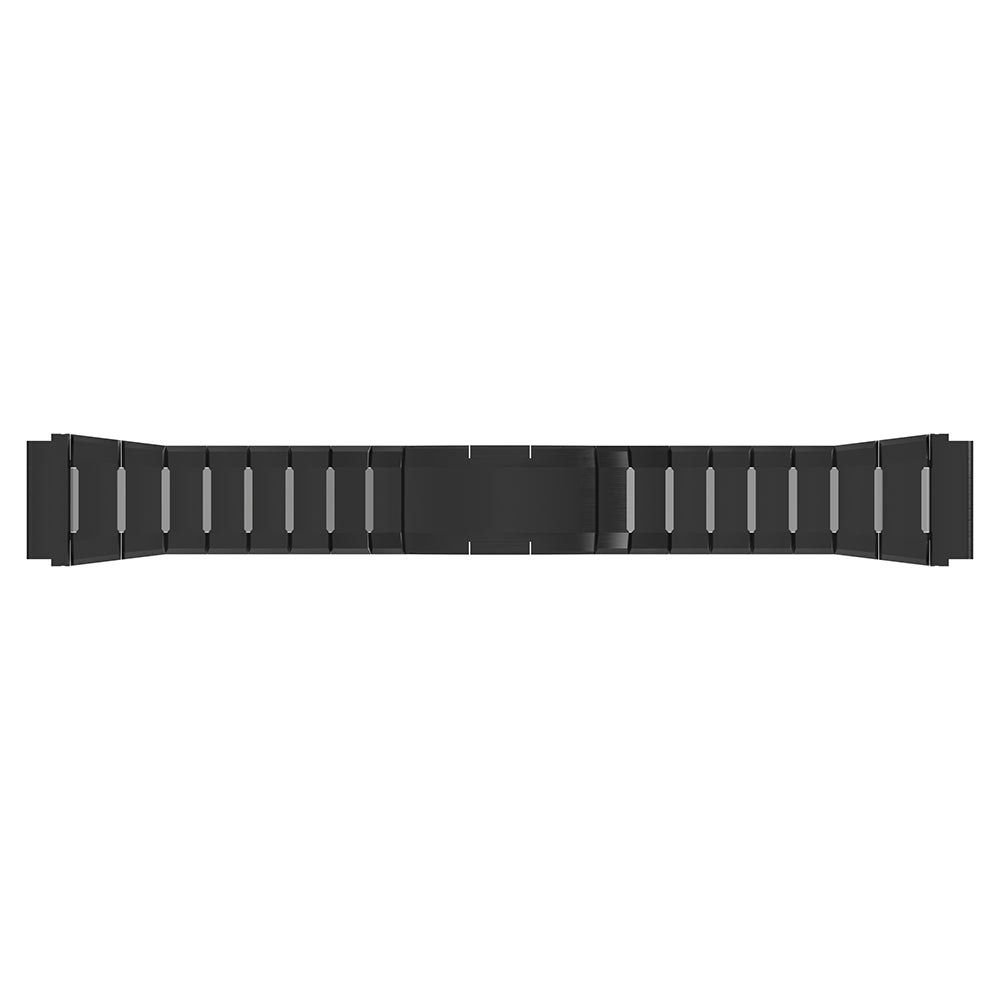 One Push Stalen Hybrid horlogebandje - 22mm - Zwart/grijs