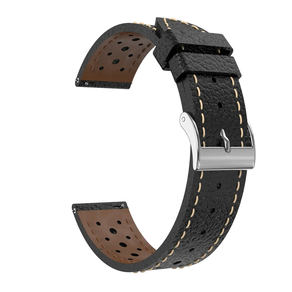 Zephyr Leren horlogebandje - 20mm - Zwart