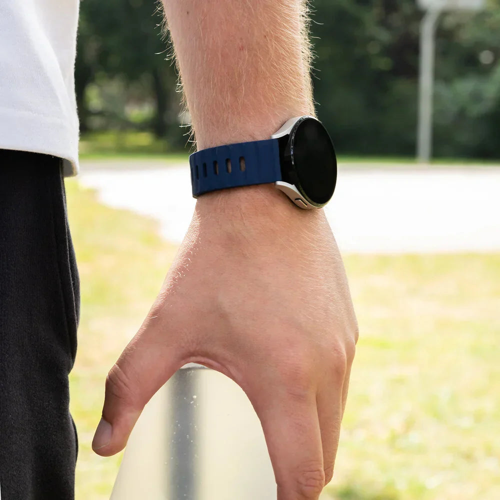 Outdoor Siliconen horlogebandje - 22mm - Donkerblauw