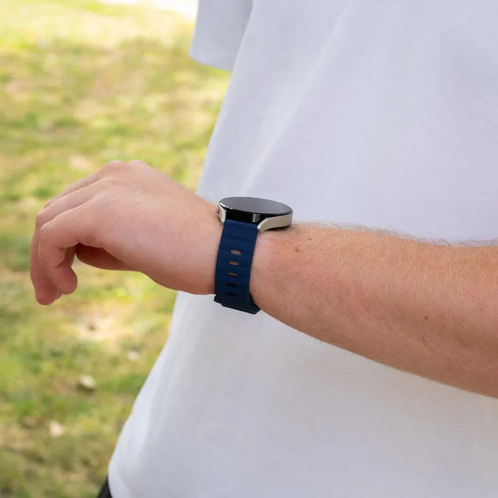 Outdoor Siliconen horlogebandje - 22mm - Donkerblauw