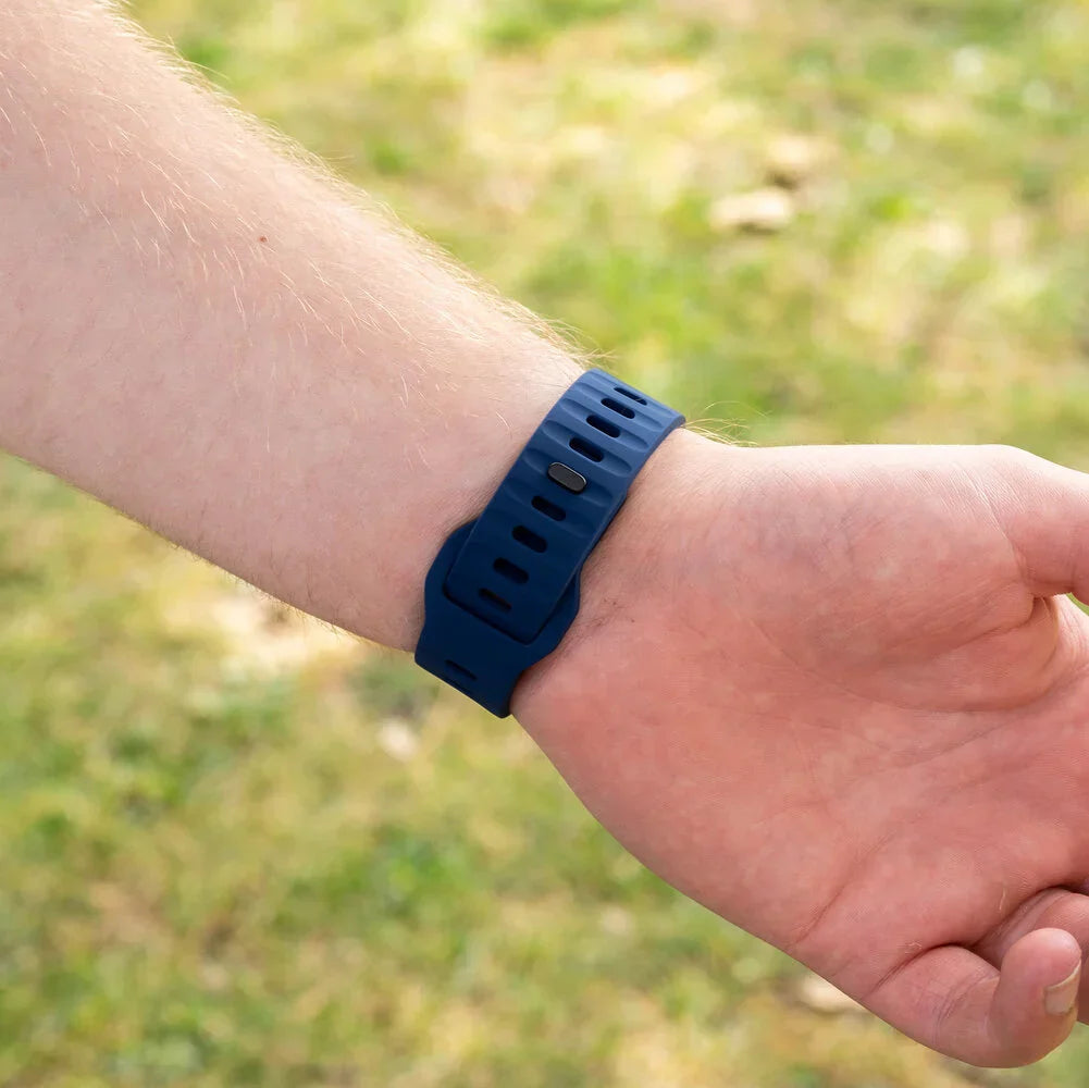 Outdoor Siliconen horlogebandje - 22mm - Donkerblauw