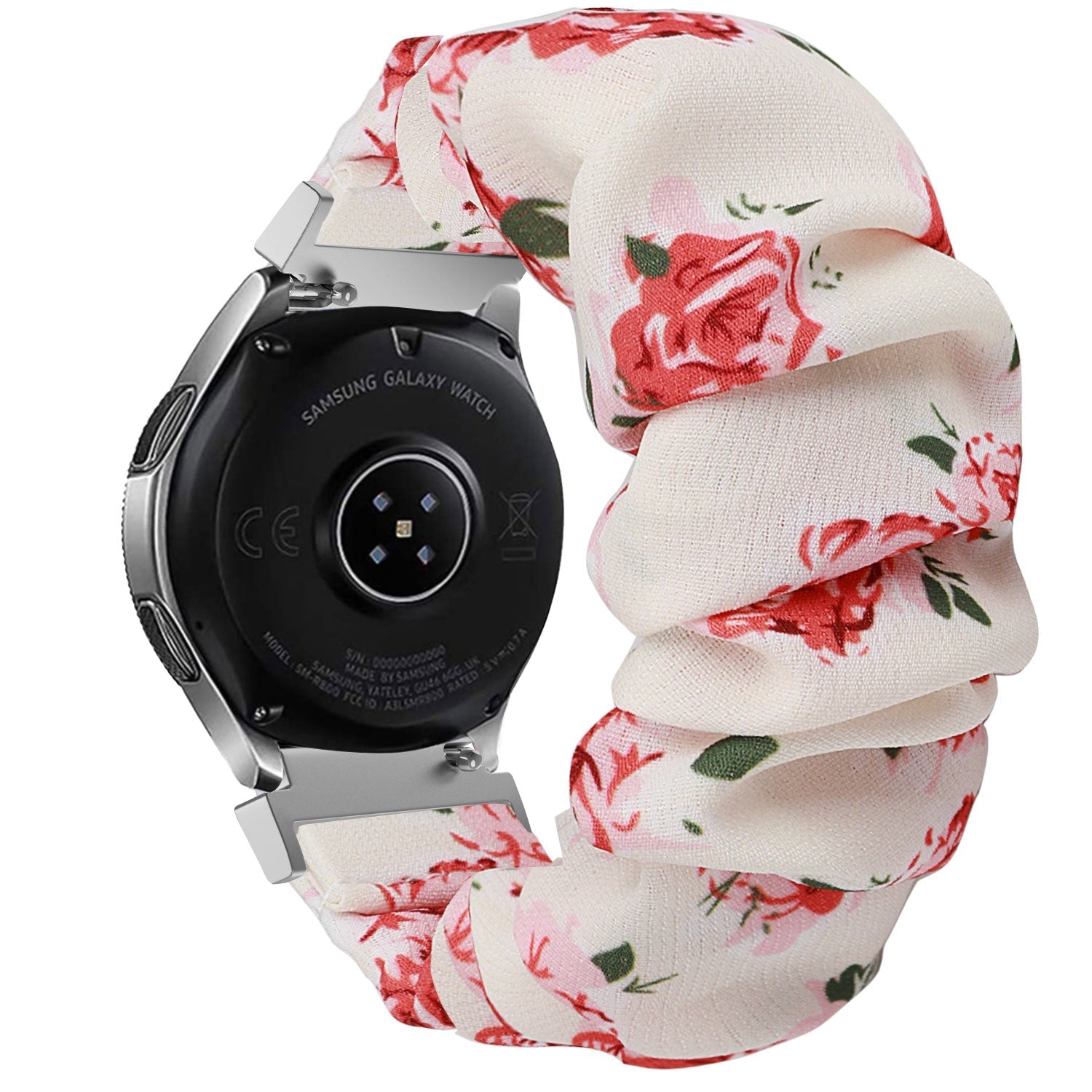 Scrunchie horlogebandje - 20mm - Bloemen