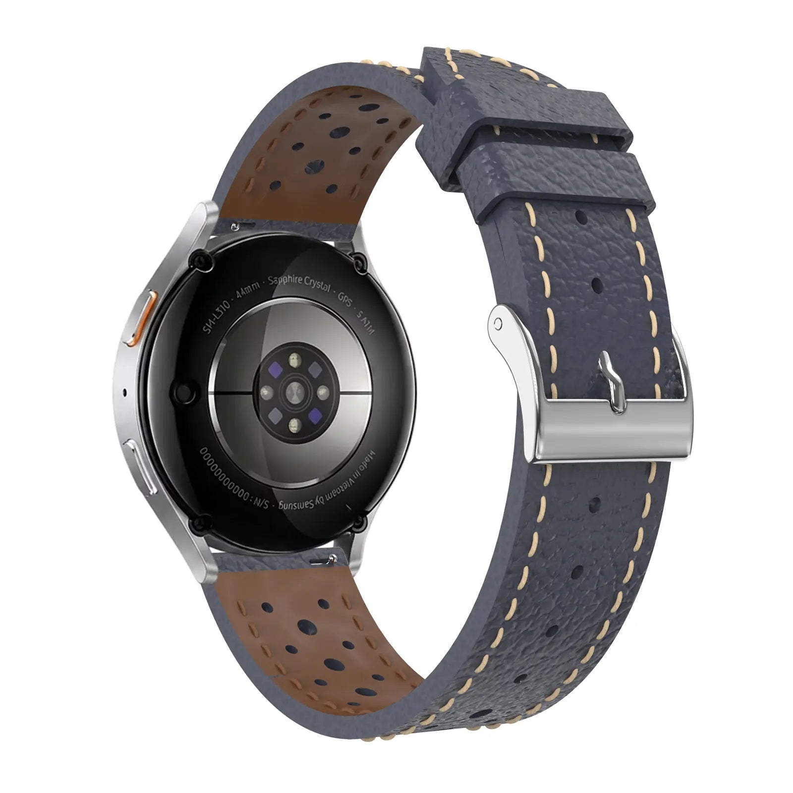 Zephyr Leren horlogebandje - 20mm - Blauw