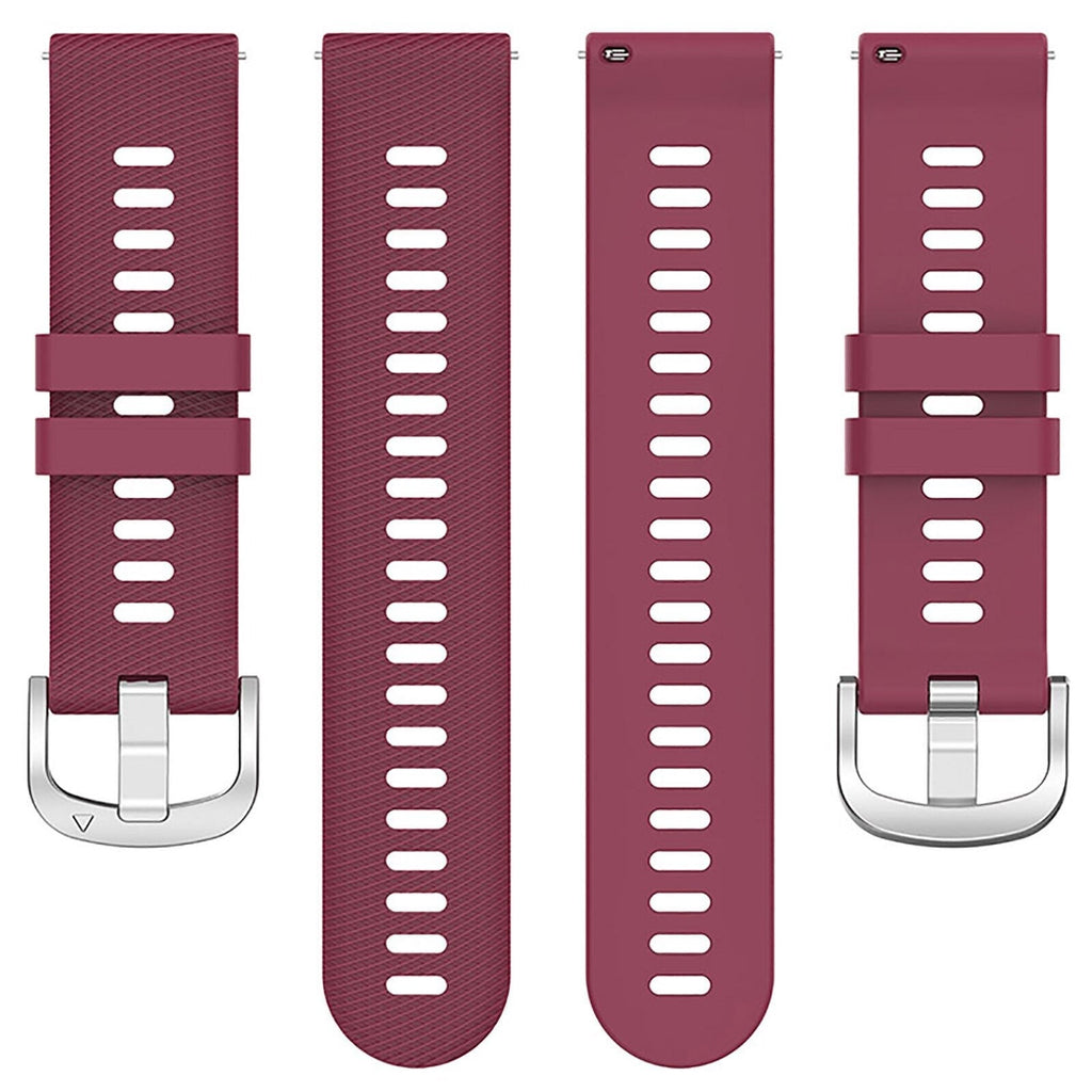 Siliconen horlogebandje - 22mm - Wijnrood