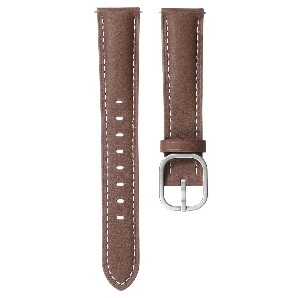 Square Leren horlogebandje - 18mm - Bruin