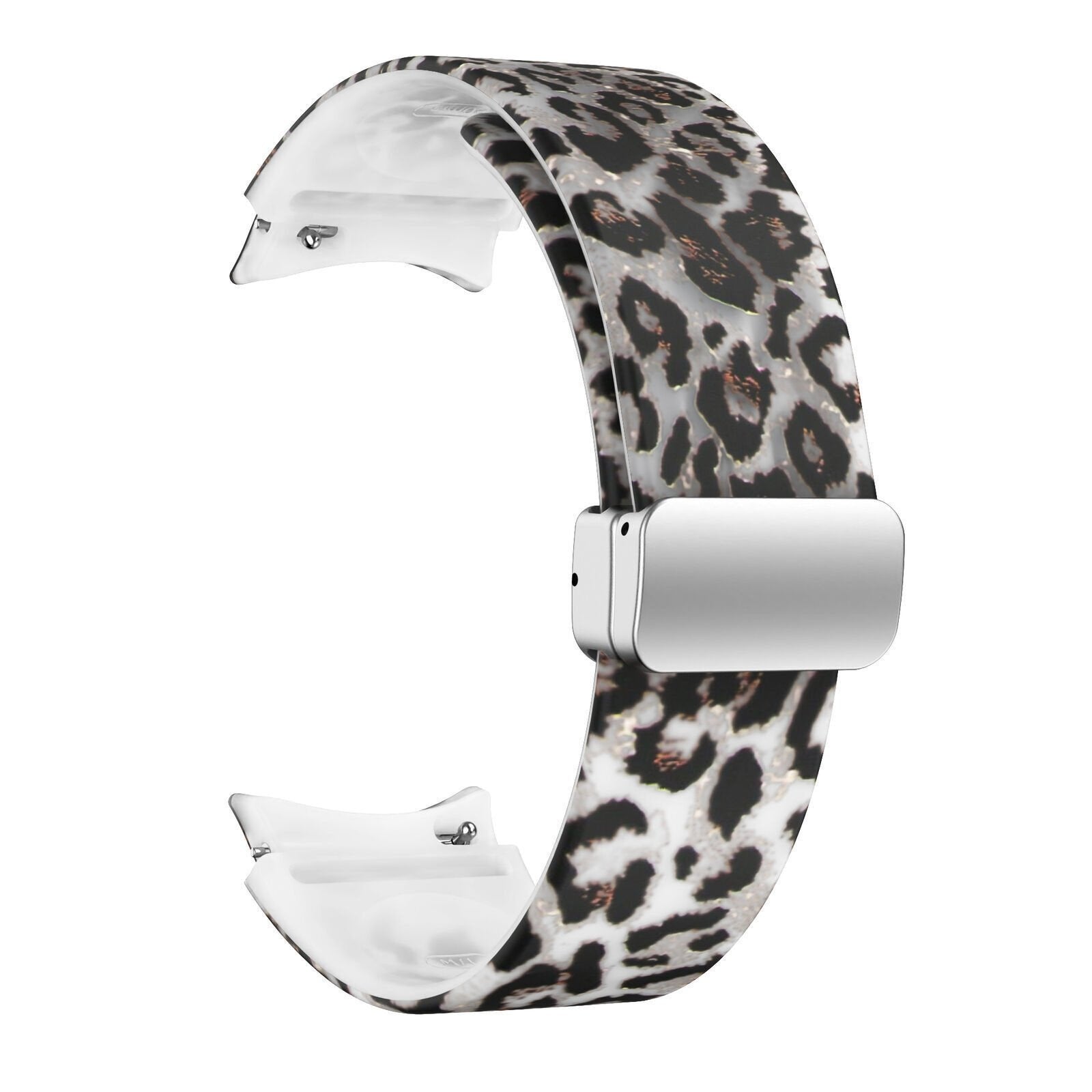 Magnetisch Print horlogebandje - 20mm - Clear Leopard