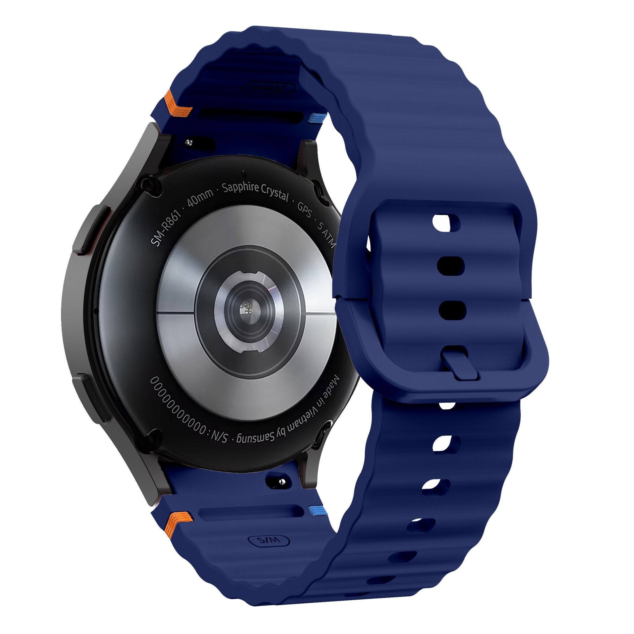 Wave horlogebandje - 20mm - Donkerblauw