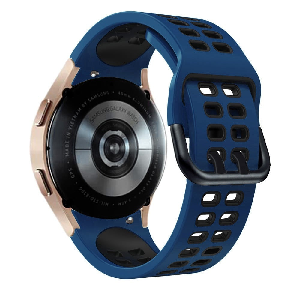 Sport Square horlogebandje - 20mm - Donkerblauw/zwart