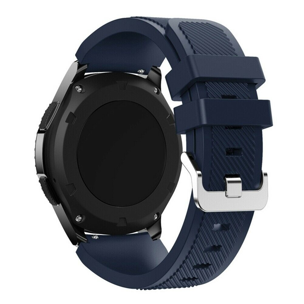 Siliconen horlogebandje - 20mm - Donkerblauw