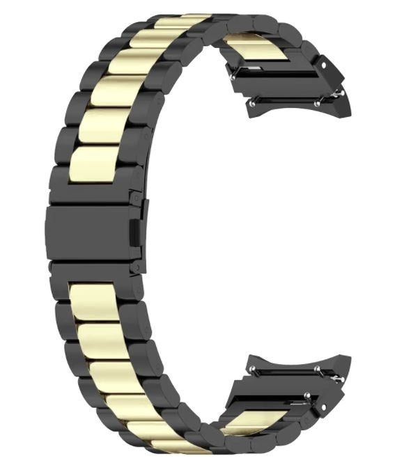 Stalen horlogebandje - 20mm - Zwart/goud 2