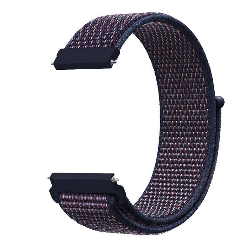 Nylon horlogebandje - 20mm - Paars/blauw