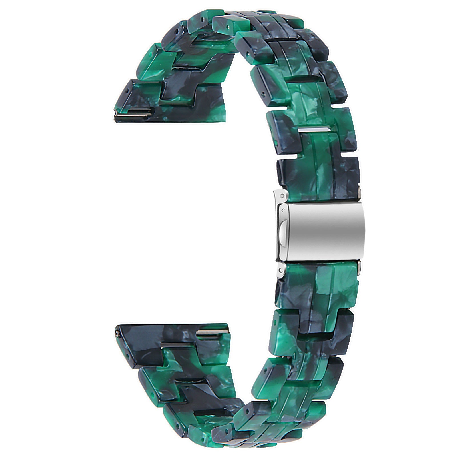 Resin horlogebandje - 20mm - Groen