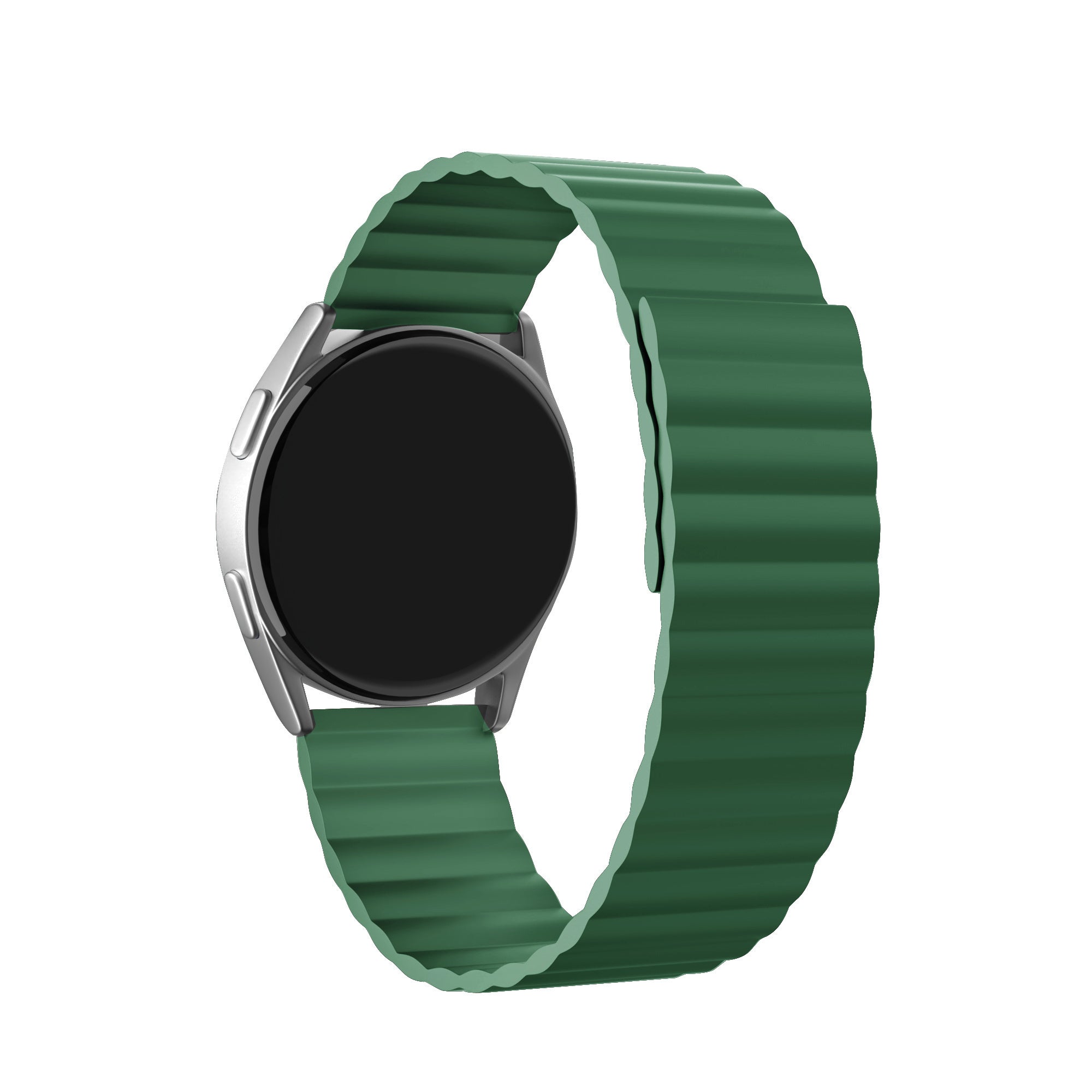 Magnetisch siliconen horlogebandje - 20mm - Groen
