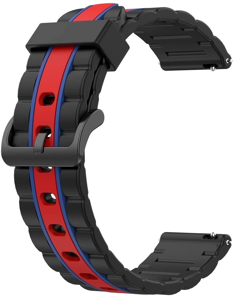 Special Edition horlogebandje - 20mm - Zwart/rood