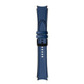 Hybrid Leren horlogebandje - 20mm - Donkerblauw