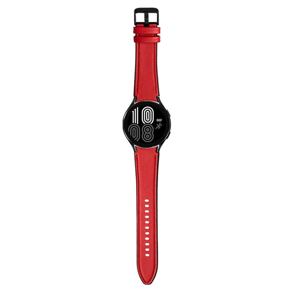 Hybrid Leren horlogebandje - 20mm - Rood