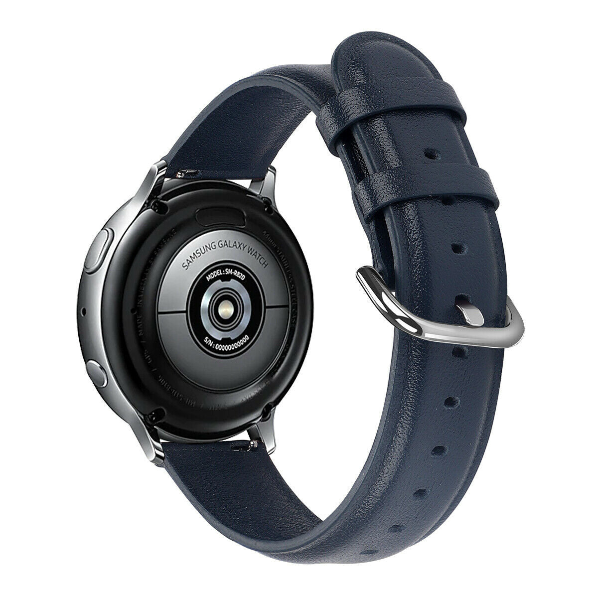 Leren horlogebandje - 20mm - Donkerblauw