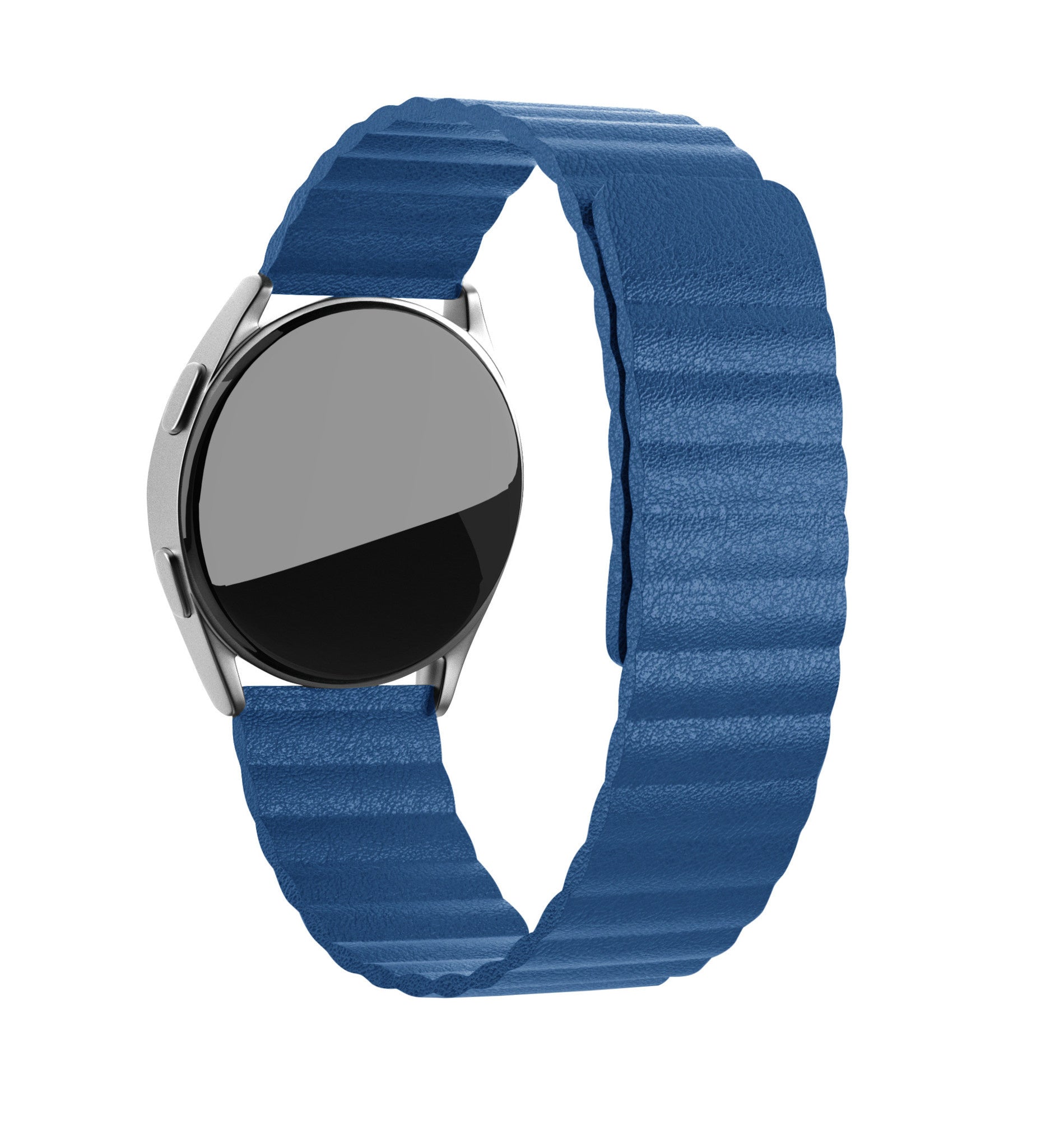 Leren Loop horlogebandje - 20mm - Donkerblauw