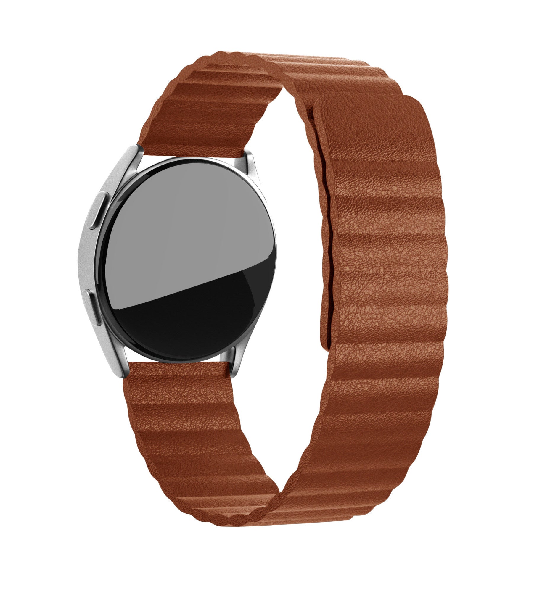 Leren Loop horlogebandje - 20mm - Bruin