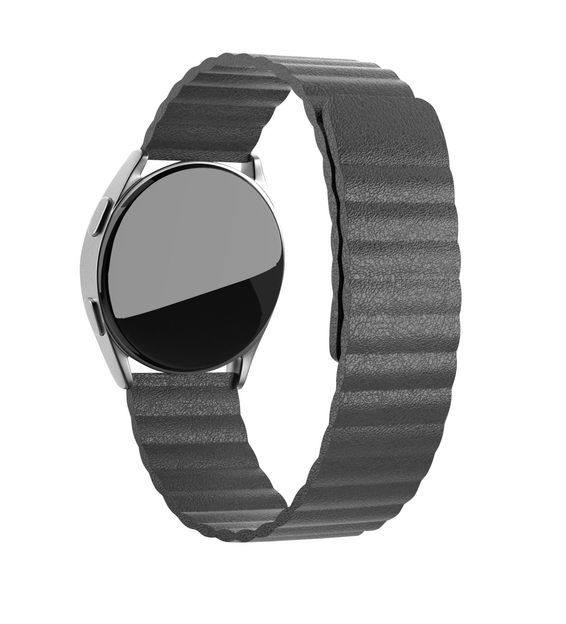 Leren Loop horlogebandje - 20mm - Grijs