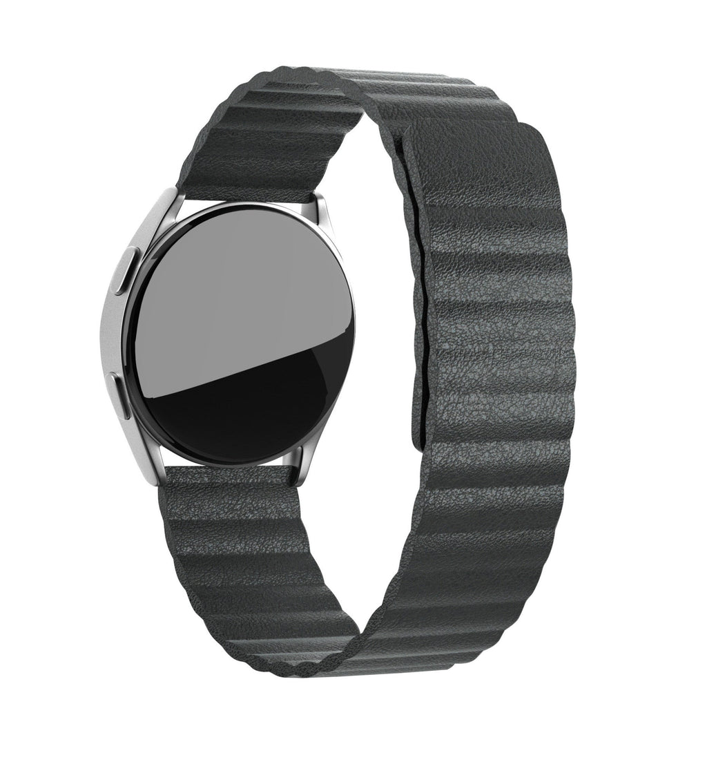 Leren Loop horlogebandje - 20mm - Zwart