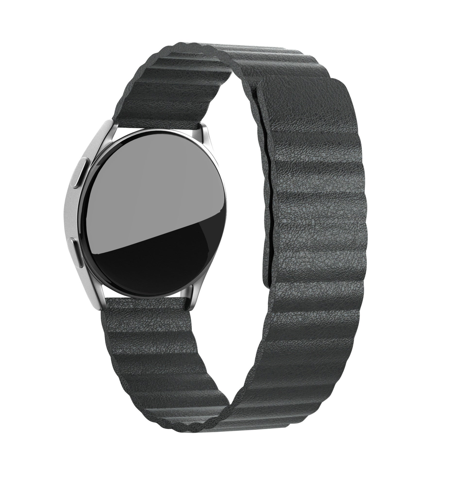 Leren Loop horlogebandje - 20mm - Zwart