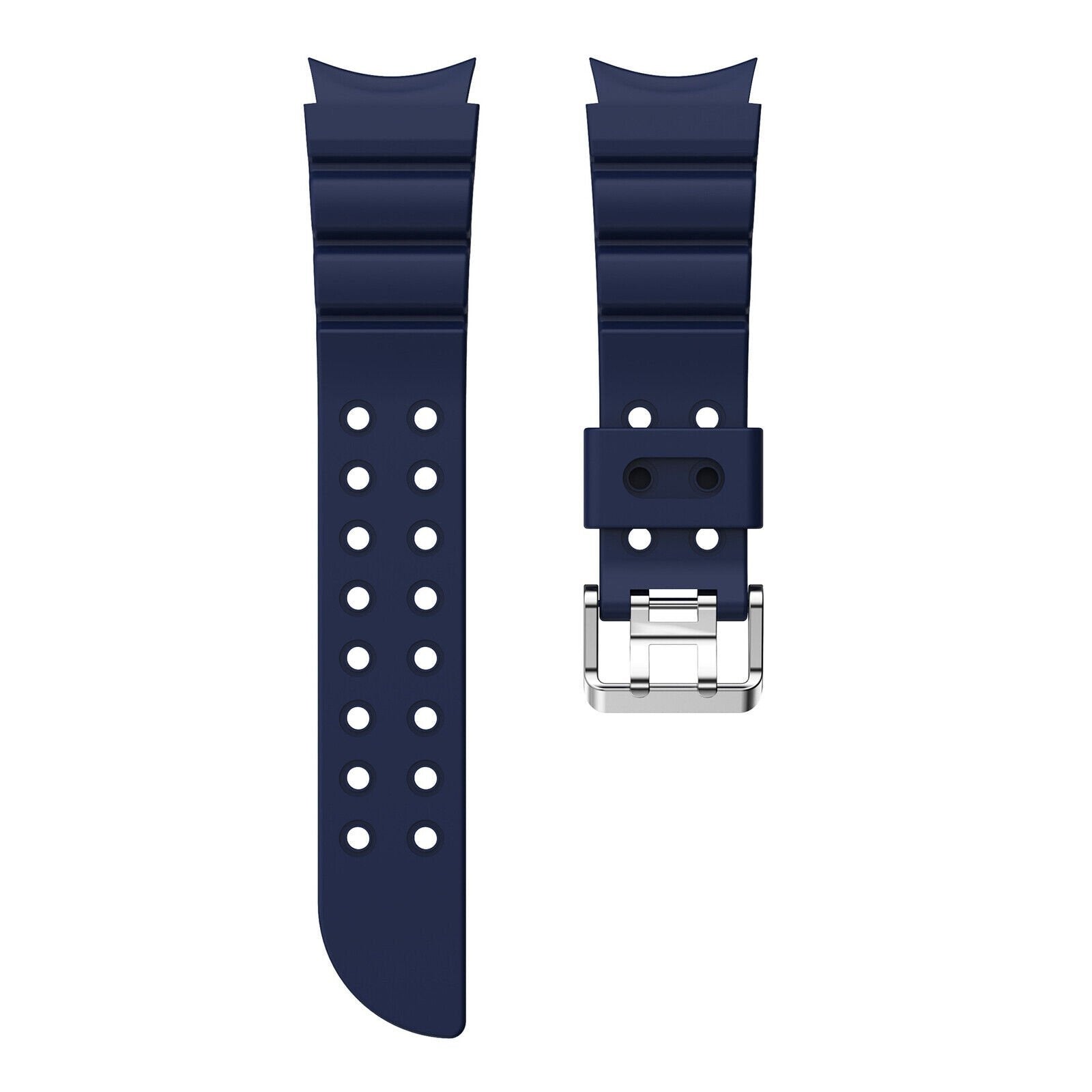 Silicone Armor horlogebandje - 20mm - Donkerblauw