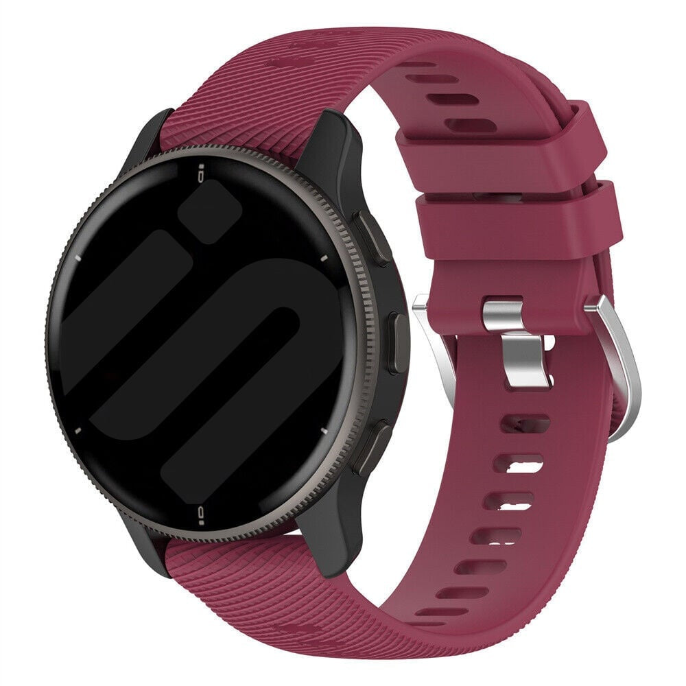 Siliconen horlogebandje - 22mm - Wijnrood