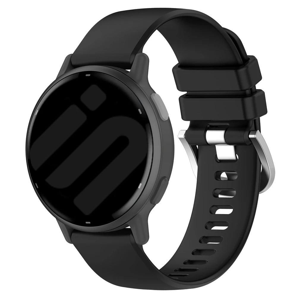 Siliconen Classic horlogebandje - 22mm - Zwart